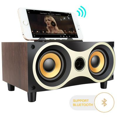 Portable WooPortable Wooden Wireless Speaker Subwoofer Stero Bluetooth Speakers Radio FM Desktop caixa de som for iPhone Androidden Wireless Speaker Subwoofer Stero Bluetooth Speakers Radio FM Desktop caixa de som for iPhone Android