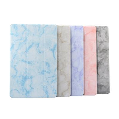 Marble Pattern Tri-Fold Side Flip Shockproof PU Leather + Hard PC with Stand Wallet Protective Case for Samsung Galaxy Tab S6 Lite P610
