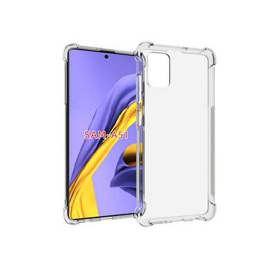 Anti-Fingerprint Non-Slip Waterproof Four Corners Shockproof Transparent Soft TPU Back Cover Protective Case for Samsung Galaxy A51