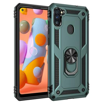 Armor Case For Samsung Galaxy A11 Case Magnet Car Ring Holder Shockproof Stand Phone Cover Fundas