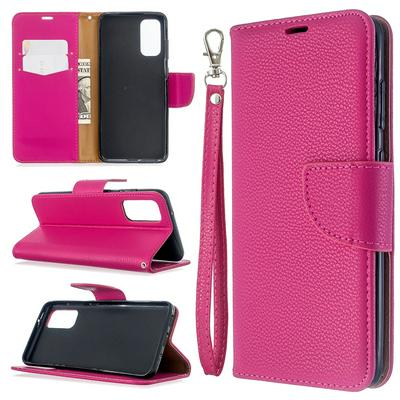Lichee Skin Pattern PU Leather + Soft TPU Card Slots with Stand Support Protective Cover Case for Samsung Galaxy S11e