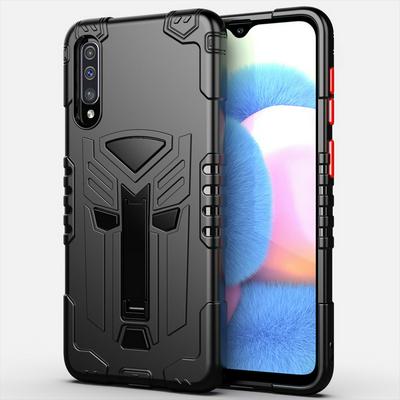 King Kong Style Four Corners Airbag Design with Folding Stand Shockproof Detachable Hard PC + Soft TPU Back Cover Case for Samsung Galaxy A30S