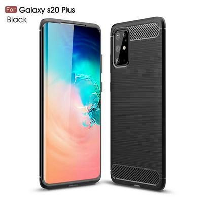 Carbon Fiber Pattern Brushed Shockproof Soft TPU Back Cover Case for Samsung Galaxy S20+
