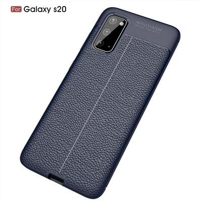 Litchi Pattern Shockproof Slim Soft TPU Back Cover Case for Samsung Galaxy S20
