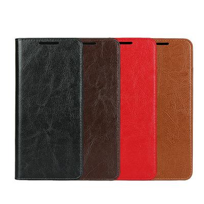 Crazy Horse Pattern Side Flip Shockproof Genuine Leather + Soft TPU with Stand and Card Slots Wallet Case for Samsung Galaxy S20 Ultra