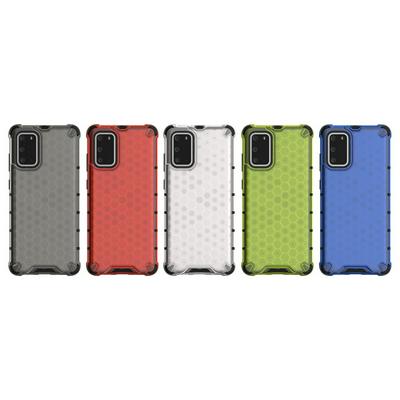 Honeycomb Pattern Detachable Hard PC + Soft TPU Back Cover Case for Samsung Galaxy S20