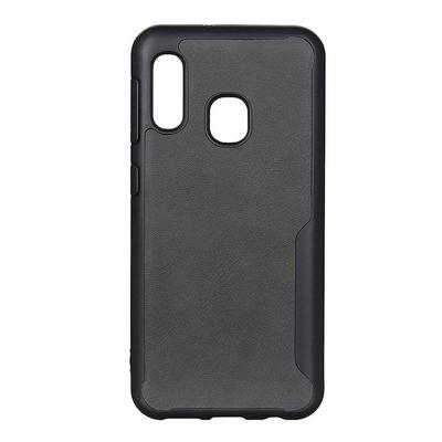 Leather-coated Phone Case for Samsung Galaxy A20e, Calfskin Grain Shockproof Protective Case