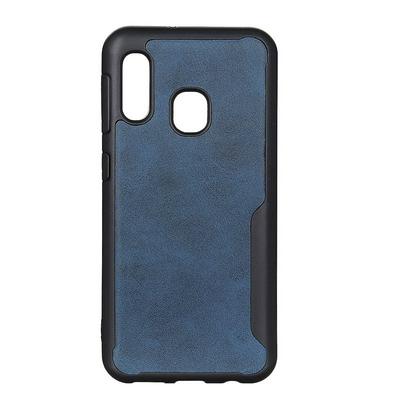 Leather-coated Phone Case for Samsung Galaxy A20e, Calfskin Grain Shockproof Protective Case