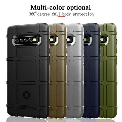 Anti-Fingerprint Anti-Slip Airbag Anti-Drop Heavy Armor Rugged Shield Matte TPU Back Cover Case for Samsung Galaxy S10+ / S10 Plus 
