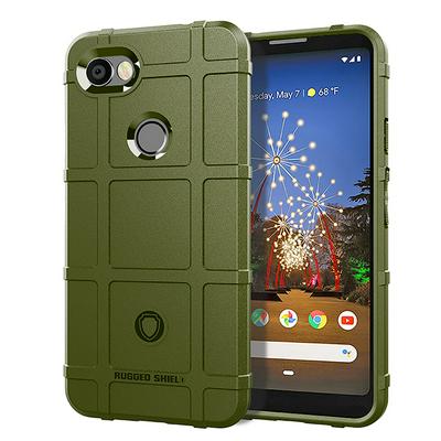 Anti-Fingerprint Anti-Slip Airbag Anti-Drop Heavy Armor Rugged Shield Matte TPU Back Cover Case for Google Pixel 3a