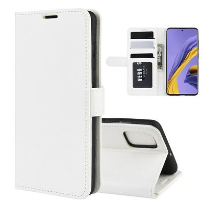 R64 Pattern Single Fold Edge Shockproof Side Flip PU Leather + Soft TPU Card Slots with Magnetic Buckle and Stand Wallet Case for Samsung Galaxy A51