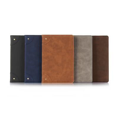 Retro Book Style Card Holder TPU + PU Leather with Stand Support Wallet and Card Holder Slots Cover Case for Samsung Galaxy Tab S6