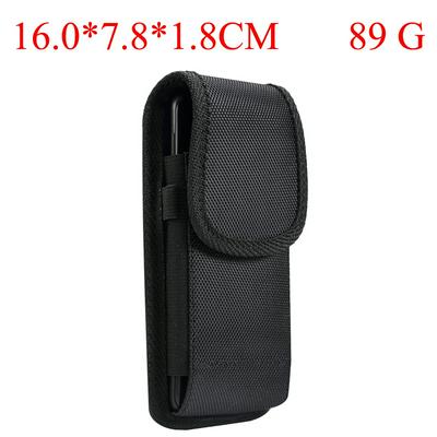 5.2 Inch Universal Vertical Oxford Cloth with Card Slot Waist Bag Pouch Case with Belt Clip for Samsung Cellphones
