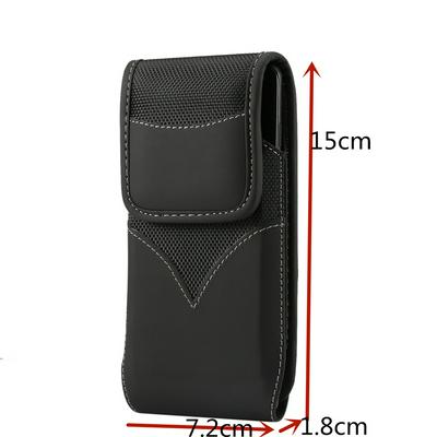 Vertical Belt Phone Holder Oxford Cloth Flap Phone Pouch for 4.7inch to 5.3inch Phones
