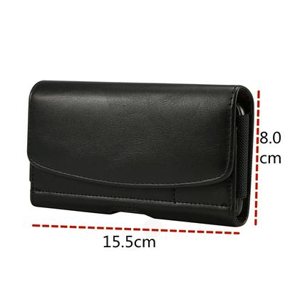 5.5 Inch Sheep Skin Pattern Universal Horizontal PU Leather Waist Bag Pouch Case with Belt Clip for Samsung Cellphones