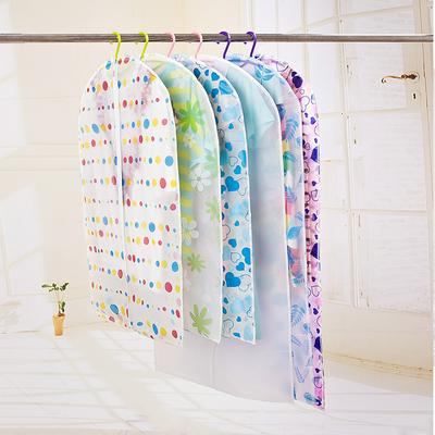 4pcs Printing Waterproof Dust-Proof Moisture-Proof PEVA Transparent Suits Coats Clothing Dust Covers 