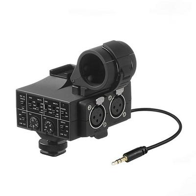 2-ch XLR Audio Adapter, Saramonic MixMic Audio Mixer for DSLR Canon Nikon Sony Camcorders