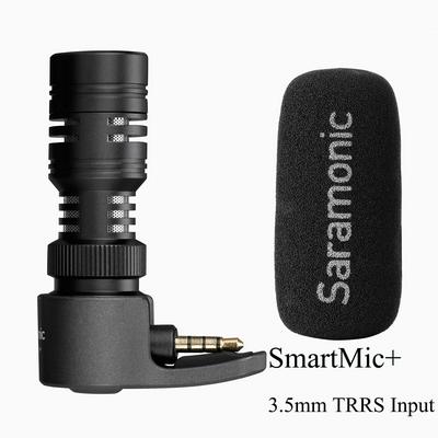 Mini Condenser Microphone, Saramonic SmartMic+ Plug-in Mic Compatible with iPhone, Samsung, Huawei, and More