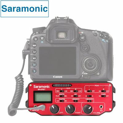 Two-channel Microphone Audio Mixer, Saramonic SR-AX107 XLR Audio Adapter for DSLR Canon Nikon Sony Camcorders