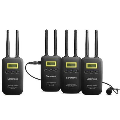 Wireless Lavalier Microphone System, Saramonic VmicLink5 3 Transmitters with 1 Receiver for Canon EOS Nikon D3300 DSLR Camera