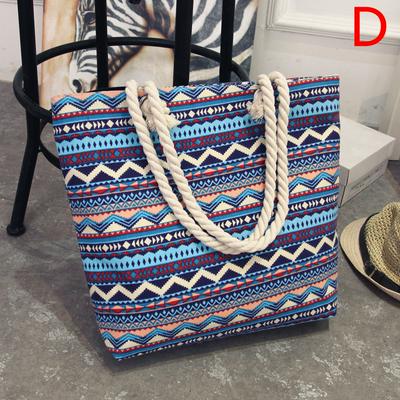 Fashionable Ethnic Canvas Shoulder Bag Casual Easy Matching Handbag