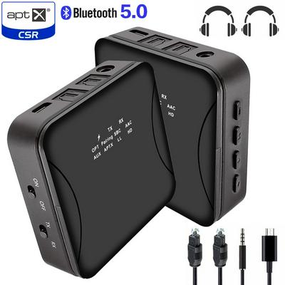 Bluetooth 5.0 Audio Transmitter Receiver Music CSR8675 AptX HD LL Low Latency TV PC Bt Wireless Adapter RCA/SPDIF/3.5mm Aux Jack
