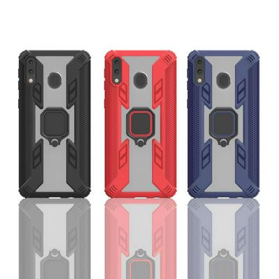 Iron Warrior Shockproof PC + TPU Protective Case for Samsung Galaxy M20 , with Ring Holder