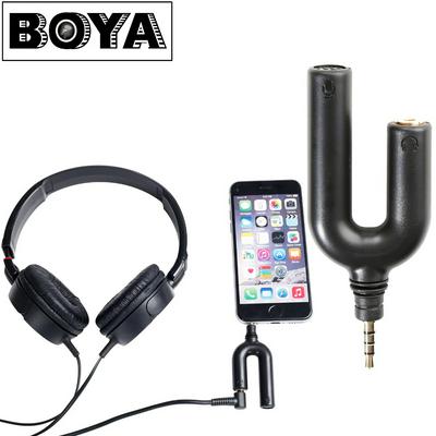 3.5mm TRRS Microphone Splitter, BY-AUM3 Mic Adapter for iPhone, Samsung