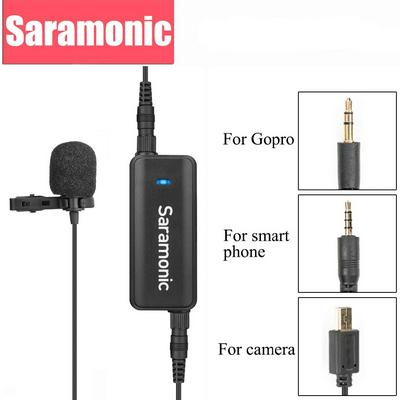 Saramonic LavMic 2-Channel Audio Mixer with Lavalier Microphone Kit for iPhone 8 GoPro Session Canon Nikon DSLR Camera Recorders