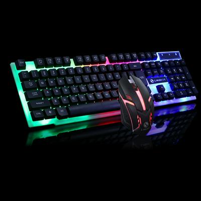 GTX300 RGB Gaming Keyboard and Mouse Set Colorful Floating Keyboard and Ergonomic Mouse