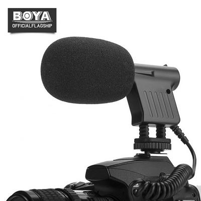 Omni-directional Condenser Microphone, BY-VM01 Broadcast-quality Mic with Shock Mount for DSLR Camera,  Camcorder, DV