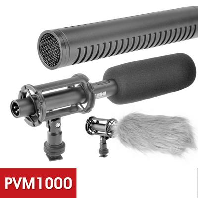 Super-cardioid Condenser Microphone, BY-PVM1000 3-pin XLR Output Shotgun Mic for DSLR Camera, Shooting Film