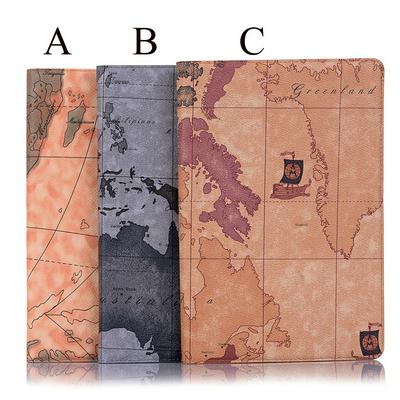 Samsung Galaxy Tablet S5e Case Map Pattern Tablet Case Anti-fall Wear Resistance Solid Color Wallet Card Slot Protective Soft Shell for Samsung Galaxy Tablet S5e/SM-T720 Tablet Protect Case