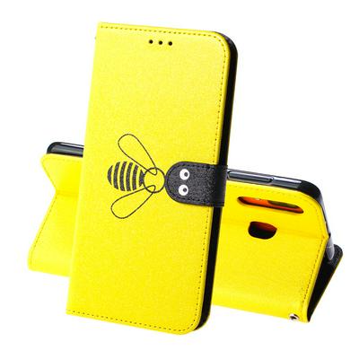 Bee Pattern Shockproof PU Leather + Soft TPU with Strap Card Slots Stand Wallet Protective Case for Samsung Galaxy A30 SCV43