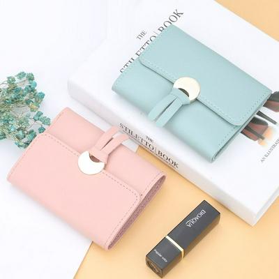 Buckle Short Tassel Wallet Trid-fold Casual Large Capacity Wallet