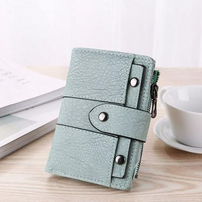Women Wallet Simple Retro Rivets Card Holders Handbag Girls Wallet Small Short Wallet Purse 