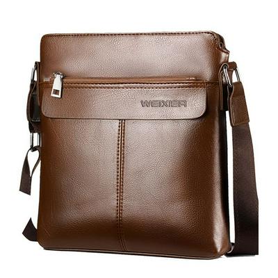Men's Bag Single Shoulder Bag Men's Crossbody Messenger PU Leather Business Bag 