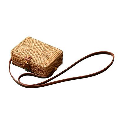 Handmade Rattan Woven Bag Straw Bag Beach Single Shoulder Handbag