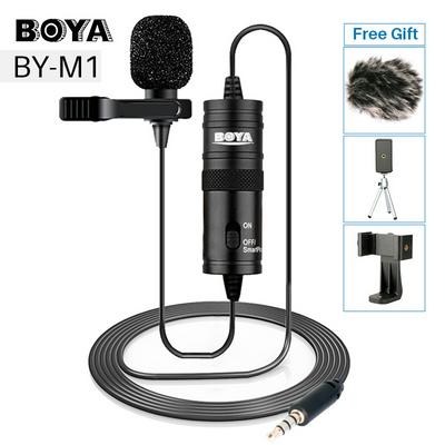 BY-M1 Microphone ­Omnidirectional Mic with Clip-on System for Interview /Video Conference/Voice Dictation