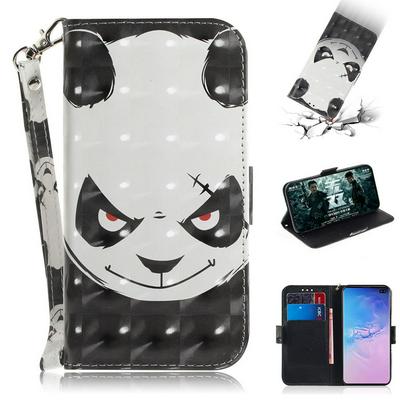 3D Color Painted Tiger Lion Peacock Orchid Mandala PU Leather + Soft TPU Card Slots with Strap and Stand Wallet Protective Cover Case for Samsung Galaxy S10+ / S10 Plus