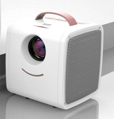 S1 Mini Handled Projector 1080P HD Video Projector with TF Card Slot, HDMI Port, Aux Audio Port and USB Port