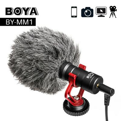 BY-MM1 3.5mm Cardiod Mini Microphone Compatible with IOS Smartphone Mac PC Tablet Canon DSLR Camera Camcorder (TRS & TRRS)