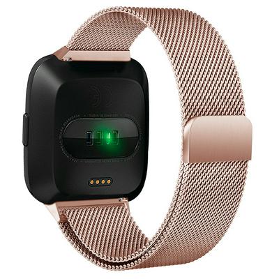 Milanese Loop Watchband Smooth Stainless Steel Mesh Strap for Fitbit Versa