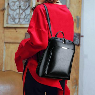 Women's Retro PU Leather Backpack Handbag Shoulder Bag with Detachable Straps 