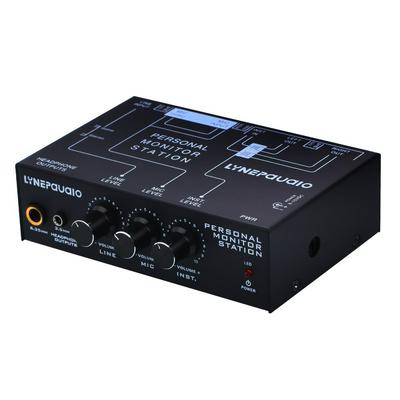 B877 Audio Mixer 3-channel Stereo Audio Monitor Microphone Mixer with Headphone Monitor Volume Adjustment XLR Balance Signal Out