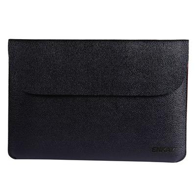 Horizontal Style Black Ultrathin Lightweight PU Leather Liner Bag Protective Case for Apple MacBook Pro 15.6" 15 Inch