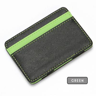 Unisex Magic Wallet PU Leather Portable Short Purse Card Holder Money Clip