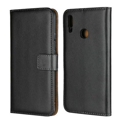 Solid Color Shockproof Anti-Scratch Side Flip Genuine Leather + Soft TPU Card Slots with Magnetic Buckle and Stand Wallet Protective Case for Huawei P Smart+ / Nova 3i
