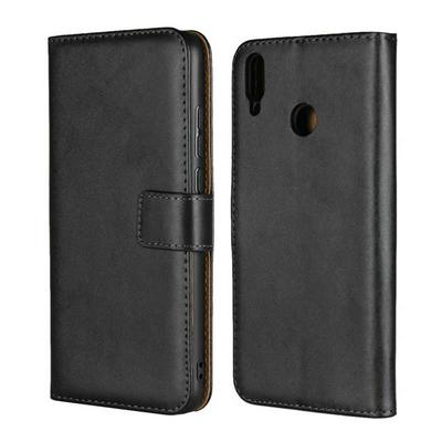 Solid Color Shockproof Anti-Scratch Side Flip Genuine Leather + Soft TPU Card Slots with Magnetic Buckle and Stand Wallet Protective Case for Huawei Honor 8X