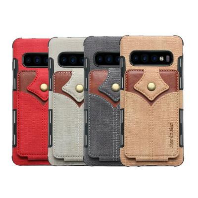 Maple Style Shockproof Anti-Scratch PU Leather Coated Soft TPU with Vertical Flip Card Slot Back Cover Case for Samsung Galaxy S10+ / S10 Plus